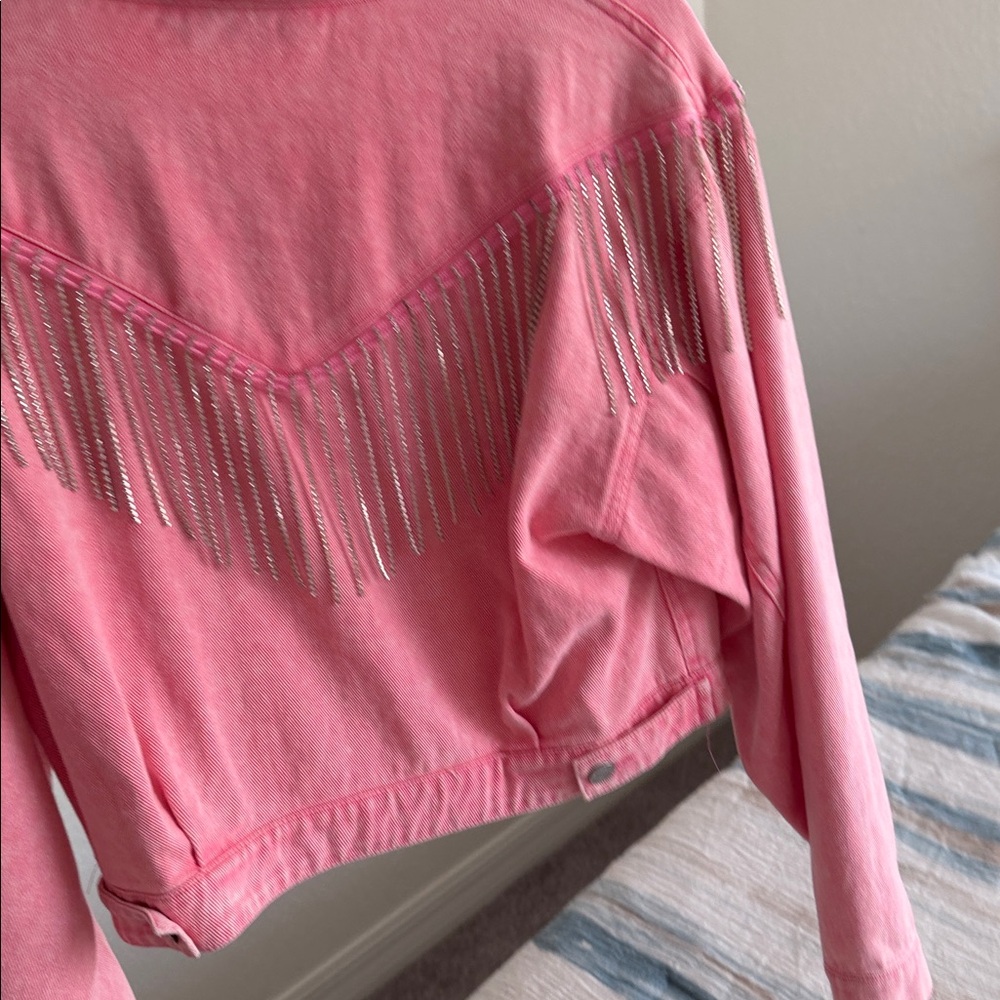 Pink denim jacket - Picture 3 of 3